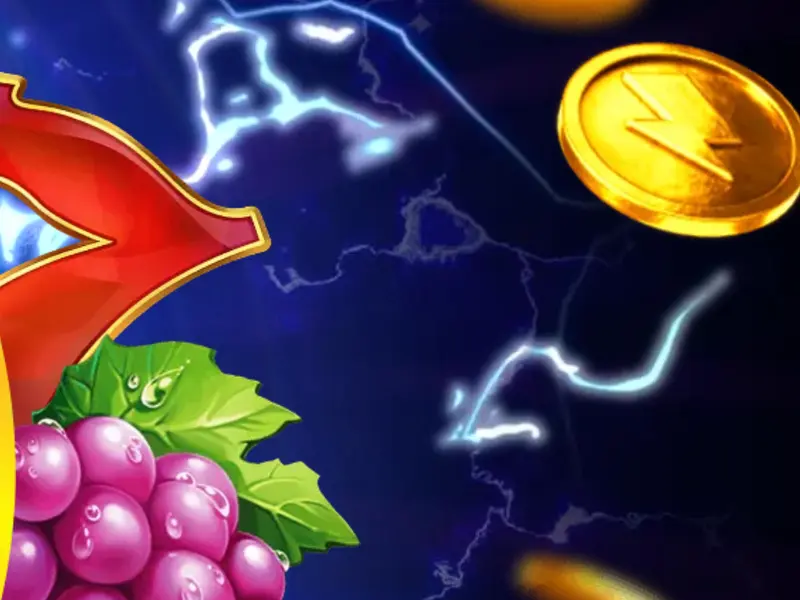 Energy Coins fruit and lightning art from Mostbet
