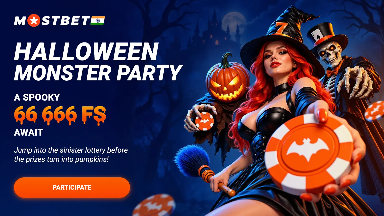 Mostbet Halloween Monster Party lottery